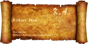 Kokas Aba névjegykártya